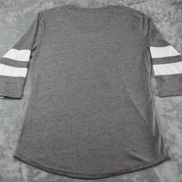 Women's San Francisco 49ers Scoop Neck 3/4 Sleeve Distressed Print Tee - Picture 3 of 8